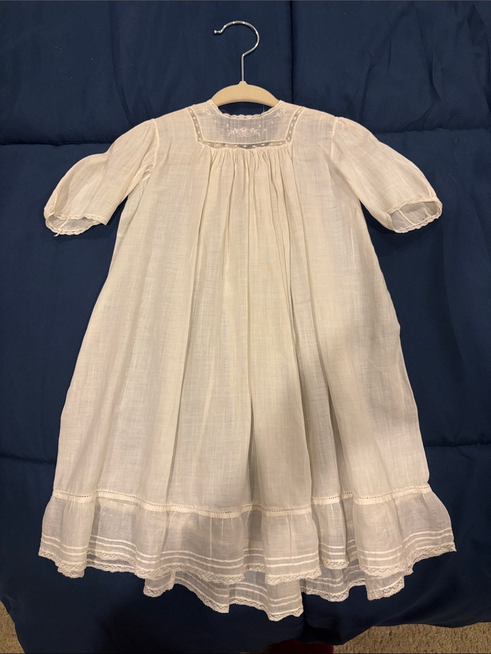 Antique Cream Long Cotton Dress